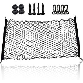 1 Pcs Cargo Net Stretchable, Car Rear Cargo Net,43.3 in*15.7 in Trunk Net Organizer for Car,Suitable for Most Cars, Trucks, Suvs