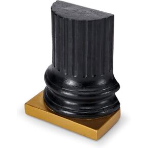 Elements 6.3x3.54x8.27 Inch Resin Black Pillar Bookend