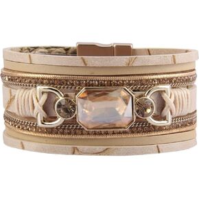 Long tiantian Leather Wrap Bracelets for Women Trendy Boho Jewelry for Women Pulseras para Mujer