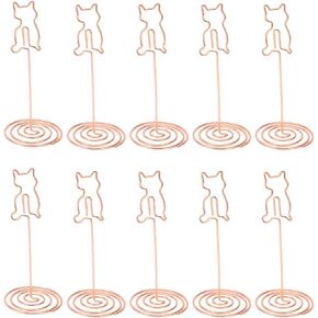 Decorative Shaped Table Number Holder, 10Pcs Metal Place Card Holders Multipurpose Memo Photo Stand Holder for Wedding Party (Music Note)