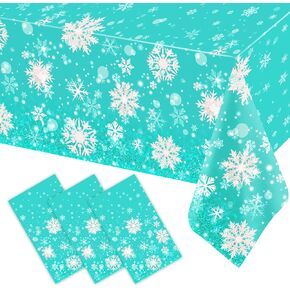 3 Pcs Gender Reveal Table Cloths, Disposable Boy or Girl Plastic Tablecloth Decor Gender Reveal Party Supplies Large 54"X108" Pink and Blue He or She Table Cover for Gender Reveal Table Decorations…