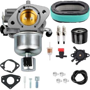 Toobop Carburetor kits Air Filter Oil Filter Fuel pump For Kolher 22HP 23HP 24HP 25HP 26HP Replace 32 853 99-S, KH-32-853-99-S 32-853-99-S Craftsman T240 Carburetor