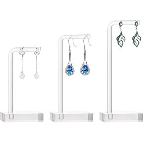 3Pcs Acrylic Earring Holder Clear Jewelry Stand Earring Display Jewelry Holder Acrylic Jewelry Organizer Display Stand for Earring