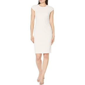 Calvin Klein Scuba Crepe Sheath with Pleated Sleeve in Kuwait