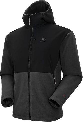 KAILAS Men's Fleece Jacket Hooded Winter Jacket Full Zip Jacket Lightweight Polar Warm Coat Pockets Outdoor Jacket in Saudi Arabia