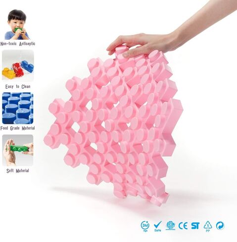 UNiPLAY Large Waffle Soft Building Blocks — Cube Puzzle for Cognitive Development, Early Learning Education and Sensory Play for Ages 3 Months and Up (6-Piece Set) in Saudi Arabia