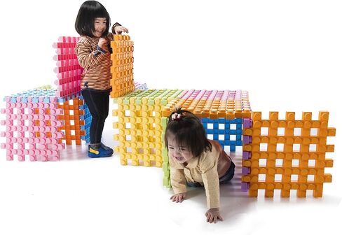 UNiPLAY Large Waffle Soft Building Blocks — Cube Puzzle for Cognitive Development, Early Learning Education and Sensory Play for Ages 3 Months and Up (6-Piece Set) in Saudi Arabia