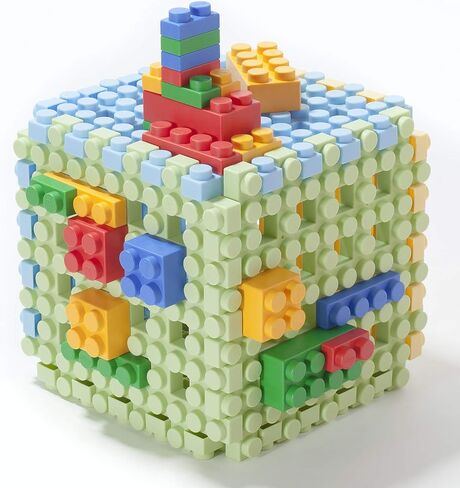 UNiPLAY Large Waffle Soft Building Blocks — Cube Puzzle for Cognitive Development, Early Learning Education and Sensory Play for Ages 3 Months and Up (6-Piece Set) in Saudi Arabia