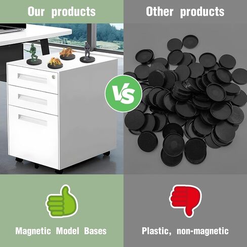 Magnetic Miniature Bases 84pcs, 25mm/0.98inch Black Circular Bases Great for Building Tabletop War Game Miniatures in Kuwait