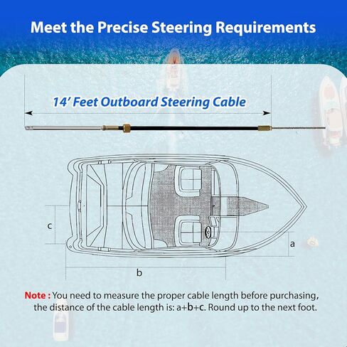 نظام التوجيه الخارجي الجديد، طقم توجيه ميكانيكي للقارب الدوار، 12 بوصة/13 بوصة/14 بوصة/15 بوصة/16 ​​بوصة/17 بوصة، كابل توجيه خارجي، نظام توجيه توربيني in Kuwait
