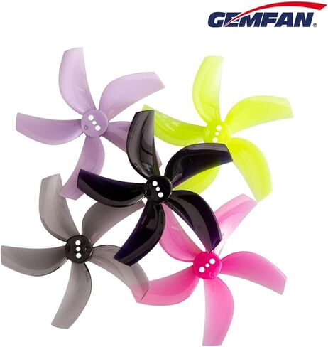 24 قطعة Gemfan D63 مروحية 63 مم 5 شفرات مع دعامات 2.5 بوصة فتحة 1.5 مم مراوح بدون طيار لسباقات RC FPV حرة، 5 ألوان Cinewhoop Ducted Drones in Kuwait