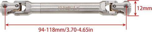 MEUS RACING 2pcs Universal Driveshaft for SCX10 SCX10 II Wraith TRX4 1/10 RC Crawler Upgrades Parts, 104-136mm in Saudi Arabia