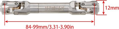 MEUS RACING 2pcs Universal Driveshaft for SCX10 SCX10 II Wraith TRX4 1/10 RC Crawler Upgrades Parts, 104-136mm in Saudi Arabia