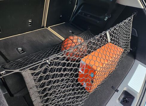 Floor + Envelope Style Elastic Trunk Mesh Cargo Net for Infiniti QX60 2022-2025 - Premium Trunk Organizers and Storage - Luggage Net for SUV - Best Car Organizer for Infiniti QX60 (L51) in Saudi Arabia