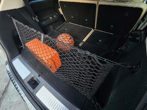 Floor + Envelope Style Elastic Trunk Mesh Cargo Net for Infiniti QX60 2022-2025 - Premium Trunk Organizers and Storage - Luggage Net for SUV - Best Car Organizer for Infiniti QX60 (L51) in Saudi Arabia
