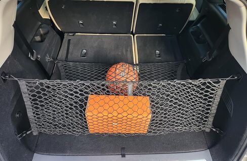 Floor + Envelope Style Elastic Trunk Mesh Cargo Net for Infiniti QX60 2022-2025 - Premium Trunk Organizers and Storage - Luggage Net for SUV - Best Car Organizer for Infiniti QX60 (L51) in Saudi Arabia