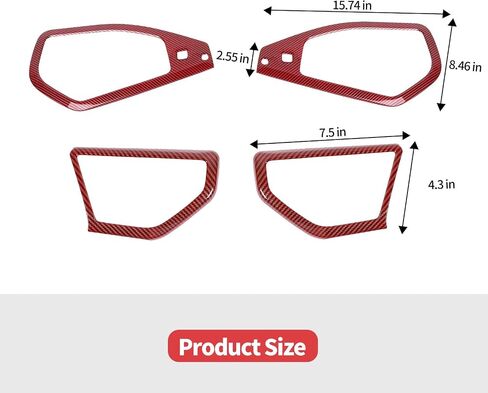 Jimen for JL/JT Speaker Cover, 4PCS A Pillar Speaker & Roof Top Speaker Trim Cover Interior Accessories Compatible with Jeep Wrangler JL JLU & Jeep Gladiator JT 2024+ (Red Carbon Fiber) in Saudi Arabia