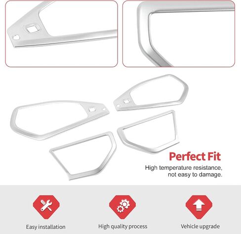 Jimen for JL/JT Speaker Cover, 4PCS A Pillar Speaker & Roof Top Speaker Trim Cover Interior Accessories Compatible with Jeep Wrangler JL JLU & Jeep Gladiator JT 2024+ (Red Carbon Fiber) in Saudi Arabia