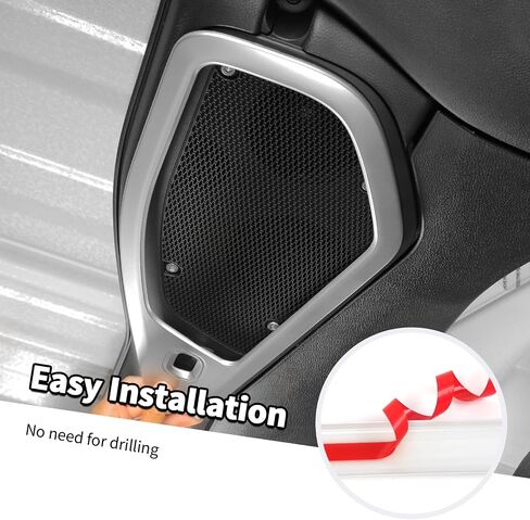 Jimen for JL/JT Speaker Cover, 4PCS A Pillar Speaker & Roof Top Speaker Trim Cover Interior Accessories Compatible with Jeep Wrangler JL JLU & Jeep Gladiator JT 2024+ (Red Carbon Fiber) in Saudi Arabia