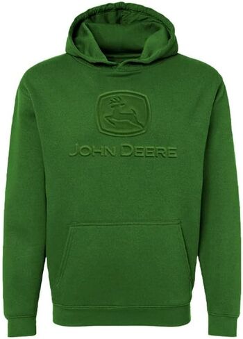 John Deere Embossed Current Logo Mens Hooded Sweatshirt Pullover Hoodie in Saudi Arabia