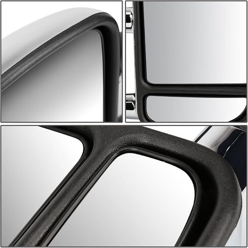 DNA Motoring TWM-004-T222-BK-R مرآة سحب تلسكوبية قابلة للتعديل يدويًا لليمين/الراكب متوافقة مع 99-07 F250 / F350 / F450 / F550 Super Duty in Saudi Arabia