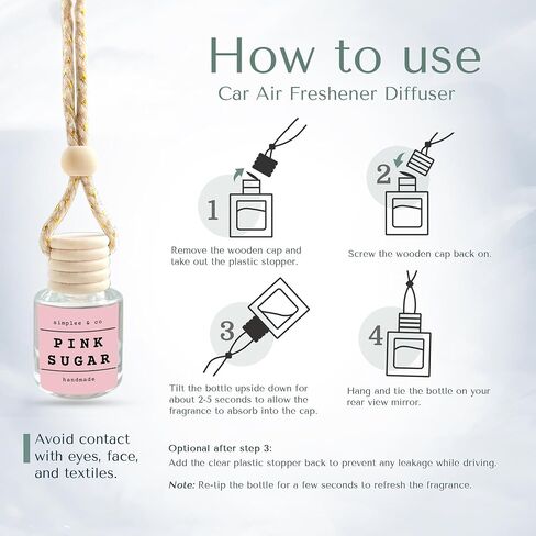 Teakwood and Mahogany Car Air Hanging Essential Oil Diffuser, Car Air Freshener Diffuser with Long Lasting Essential Oils, Aromatherapy Vehicle Diffuser, Long Lasting by Simplee Goods, Clear in Saudi Arabia