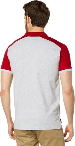 U.S. Polo Assn. Slim Fit Chest Stripe Color-Block Polo in Saudi Arabia