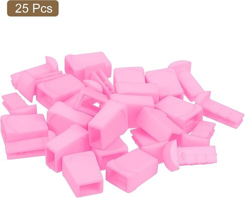 uxcell Plastic Flat Bell End Stoppers, Cord Ends Lock with Lid Toggle Cap End Stopper Rope Fasteners in Saudi Arabia