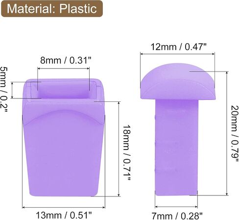uxcell Plastic Flat Bell End Stoppers, Cord Ends Lock with Lid Toggle Cap End Stopper Rope Fasteners in Saudi Arabia
