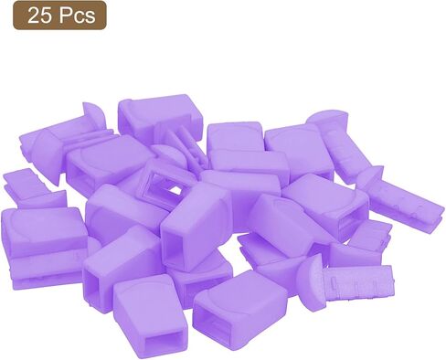 uxcell Plastic Flat Bell End Stoppers, Cord Ends Lock with Lid Toggle Cap End Stopper Rope Fasteners in Saudi Arabia