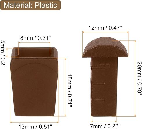 uxcell Plastic Flat Bell End Stoppers, Cord Ends Lock with Lid Toggle Cap End Stopper Rope Fasteners in Saudi Arabia