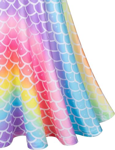 فستان نوم متطابق للدمية والفتاة فستان حورية البحر زي للفتيات وملابس الدمية الأمريكية مقاس 18 بوصة in Kuwait