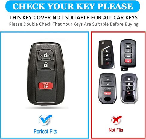 for Toyota 4Runner Key Fob Cover with Keychain Compatible with 2016-2024 RAV4 Camry Prius Prado Highlander Avalon in Kuwait