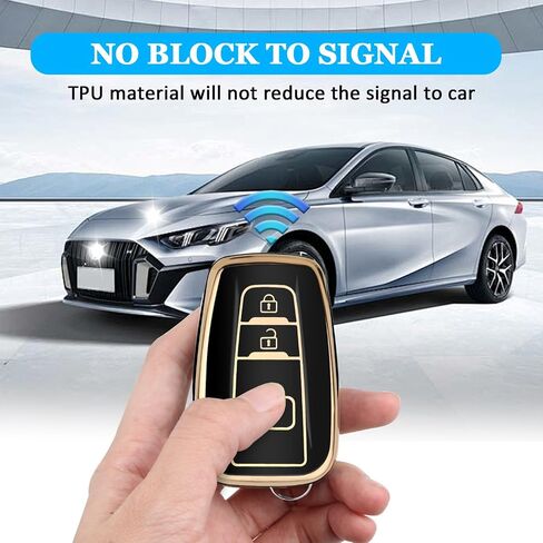 for Toyota 4Runner Key Fob Cover with Keychain Compatible with 2016-2024 RAV4 Camry Prius Prado Highlander Avalon in Kuwait