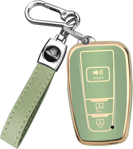 for Toyota 4Runner Key Fob Cover with Keychain Compatible with 2016-2024 RAV4 Camry Prius Prado Highlander Avalon in Kuwait