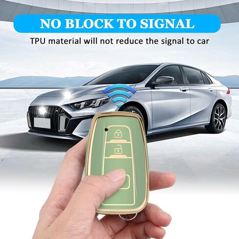 for Toyota 4Runner Key Fob Cover with Keychain Compatible with 2016-2024 RAV4 Camry Prius Prado Highlander Avalon in Kuwait