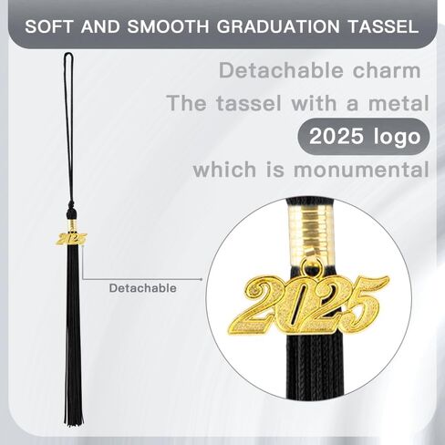 2025 Grad Tassel 2025 Graduation Tassel 2025,Graduation Gifts, Graduation Cap Decorations,2 pcs Blue and White Tassel for Graduation Cap 2025 Tassel Charm, Graduation Memorial Tassel Charm in Kuwait