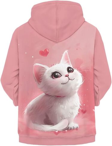 Zip Up Hoodie for Girls 6-16 Years Trendy Long Sleeve Hooded Sweatshirts Casual Kids Coat with Pocket in Saudi Arabia