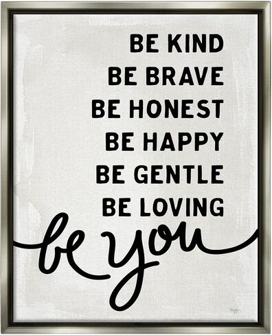 Stupell Industries Be You Motivational Self Love Text Phrase Floating Framed Wall Art, Design By Mollie B. in Saudi Arabia