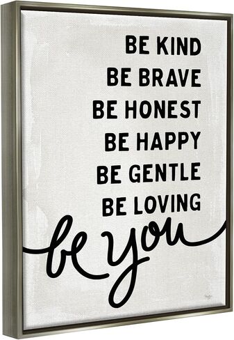 Stupell Industries Be You Motivational Self Love Text Phrase Floating Framed Wall Art, Design By Mollie B. in Saudi Arabia