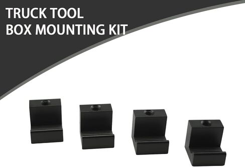 طقم تركيب صندوق أدوات الشاحنة، طقم تثبيت J-Clamp، أدوات ربط صندوق أدوات الالتقاط، خطاف J من سبائك الألومنيوم، ملحقات صندوق أدوات الشاحنة 4 قطع (أسود) in Saudi Arabia