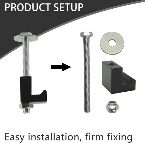 طقم تركيب صندوق أدوات الشاحنة، طقم تثبيت J-Clamp، أدوات ربط صندوق أدوات الالتقاط، خطاف J من سبائك الألومنيوم، ملحقات صندوق أدوات الشاحنة 4 قطع (أسود) in Saudi Arabia