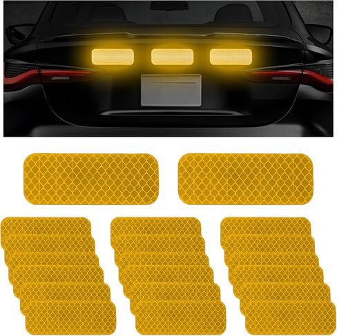 20 PCS Car Powerful Reflective Decal, PET Night Visibility Reflective Sticker, Waterproof Warning Reflective Stickers Fit for Most Cars/SUVs/Trucks, Car Accessories (Blue) in Saudi Arabia