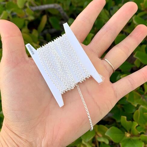 Adabele 5 Feet (60 Inch) Authentic 925 Sterling Silver Unfinished 2mm (0.08 Inch) Rolo Belcher Cable Chain Bulk For Jewelry Making Nickel Free Hypoallergenic SSK-A3 in Saudi Arabia