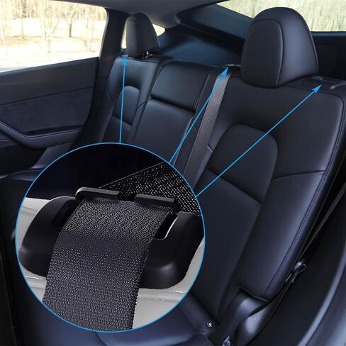 قطعتان من حامل حزام المقعد الخلفي للسيارة، حامل دليل حزام الأمان الخلفي، حامل حزام الأمان للسيارة، ملحقات دعامة خطاف، ملحقات داخلية للسيارات مناسبة لملحقات الطراز Y 2021 2022 2023 in Kuwait