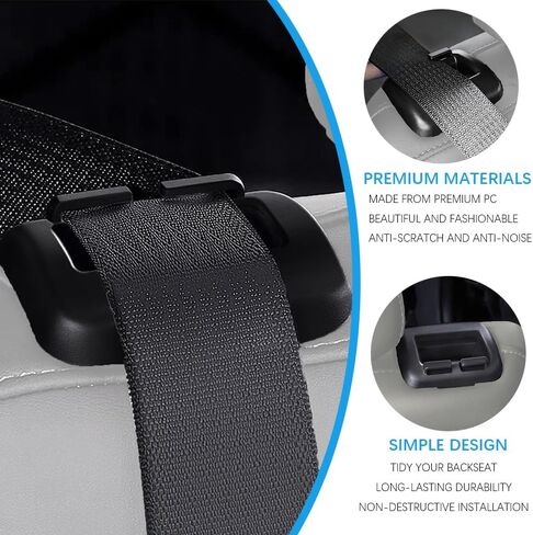 قطعتان من حامل حزام المقعد الخلفي للسيارة، حامل دليل حزام الأمان الخلفي، حامل حزام الأمان للسيارة، ملحقات دعامة خطاف، ملحقات داخلية للسيارات مناسبة لملحقات الطراز Y 2021 2022 2023 in Kuwait