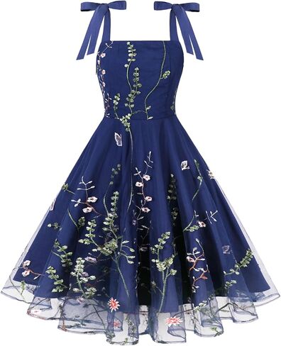 Silk Embroidered Dress for Women Summer Bow Tie Spaghetti Strap Tulle Prom Dress Short A line Cocktail Evening Party Dress in Saudi Arabia