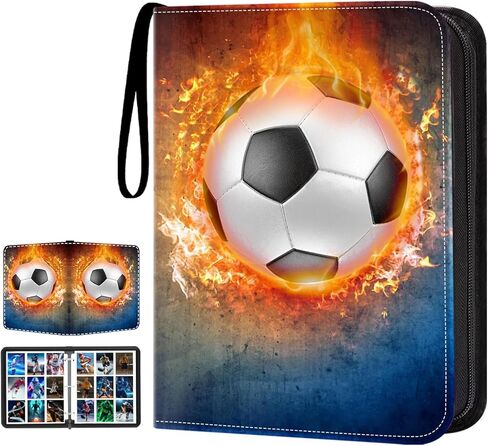 HESTECH Baseball Card Binder with Sleeves 900 Pockets 3 Ring Trading Playing Collection Card Holder Photo Albums Storage Large Organizer Big Case with 50 Pages Removable Sleeves for Sports Game Cards in Kuwait