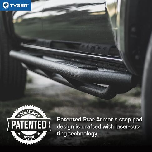 Tyger Auto Star Armor متوافق مع 2005-2015 Nissan Xterra | TG-AM2N20338 | ألواح الجري ذات القضبان الجانبية من Nerf، باللون الأسود المزخرف in Kuwait