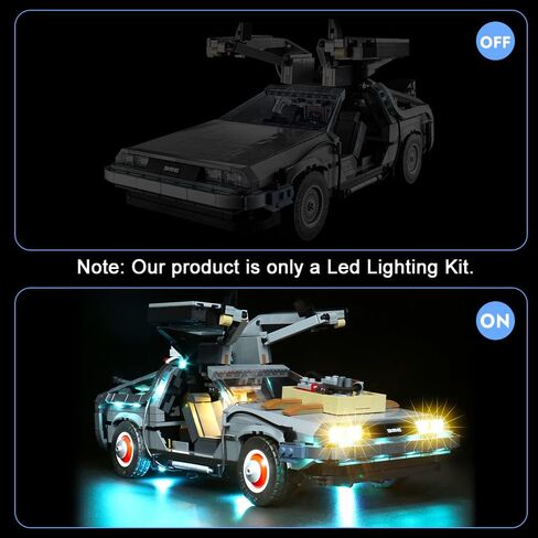 VONADO Light Kit Compatible with Lego Delorean 10300 - Lego Sets Not Included, Led Lighting Kit Compatible with Lego Back to The Future Time Machine Time-Travel Car (Standard Version) in Saudi Arabia